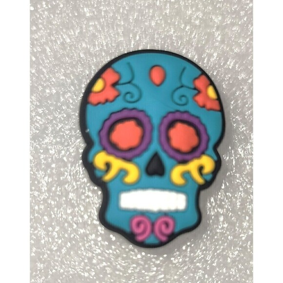 New - Flag of Mexico and Die De Los Muertos Skulls Jibbitz - Picture 3 of 5